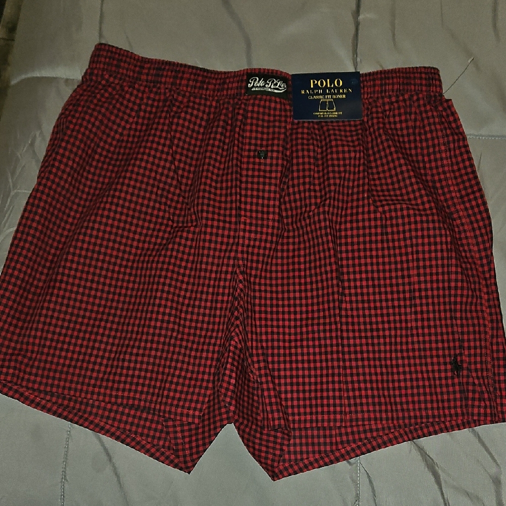 Ralph Lauren Red and Black Checkered Boxers